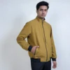 Yellow men’s winter jacket made from soft Kaizar Fabric, comfort fit