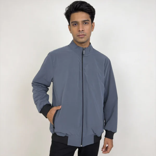 Men’s Kuasha Fabric Premium Winter Jacket – Ash Grey | Bangladesh