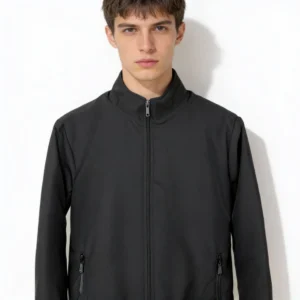 Men’s Chine Gura Fabric Premium Winter Jacket – Black, 300 GSM, Warm & Stylish