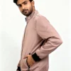 Men’s Kaizar Fabric premium winter jacket in pink color, 300 GSM with zip pockets